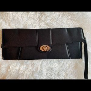 Sleek black clutch